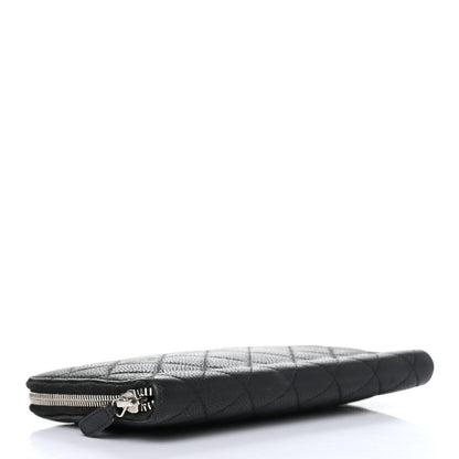 Chanel Caviar Quilted Large Zip Around Organizer Wallet Black 4 of 9