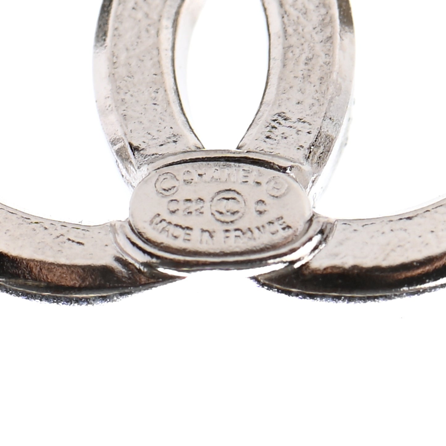 Crystal CC Earrings Silver