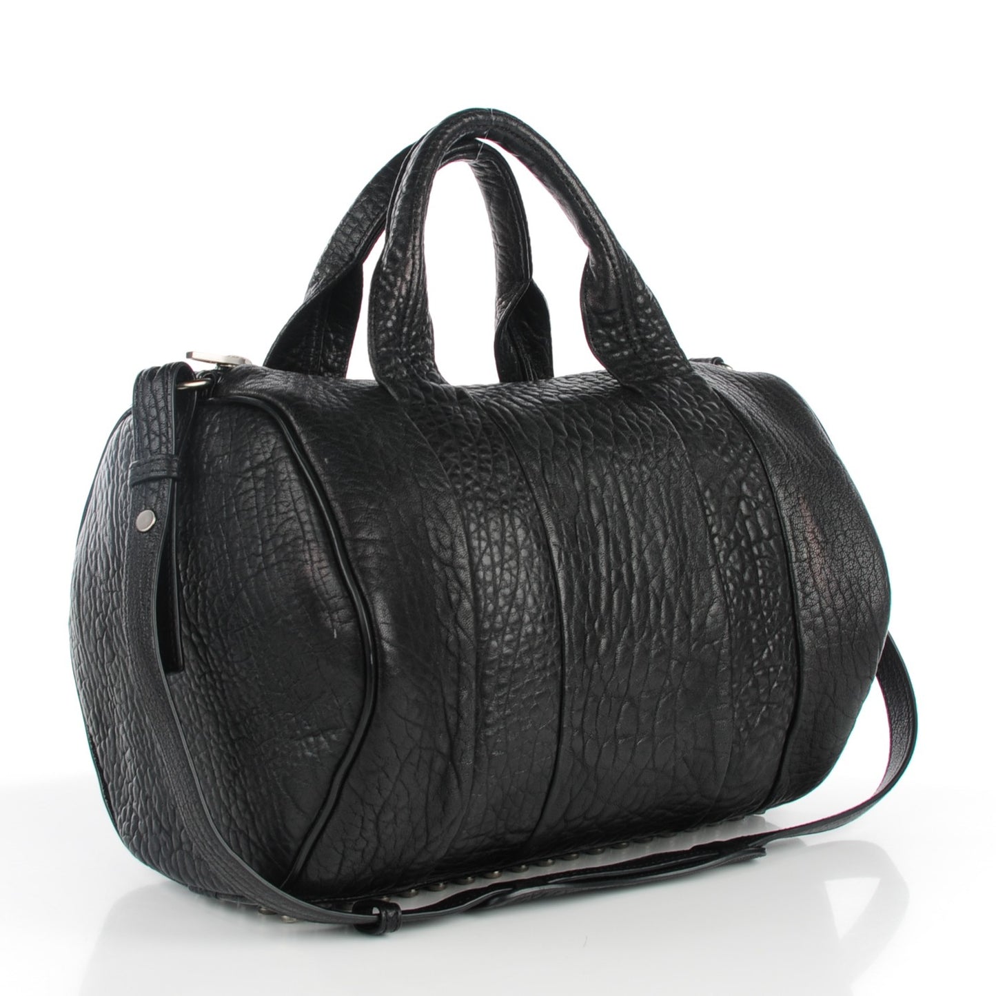 Pebbled Lambskin Rocco Black Nickel Hardware