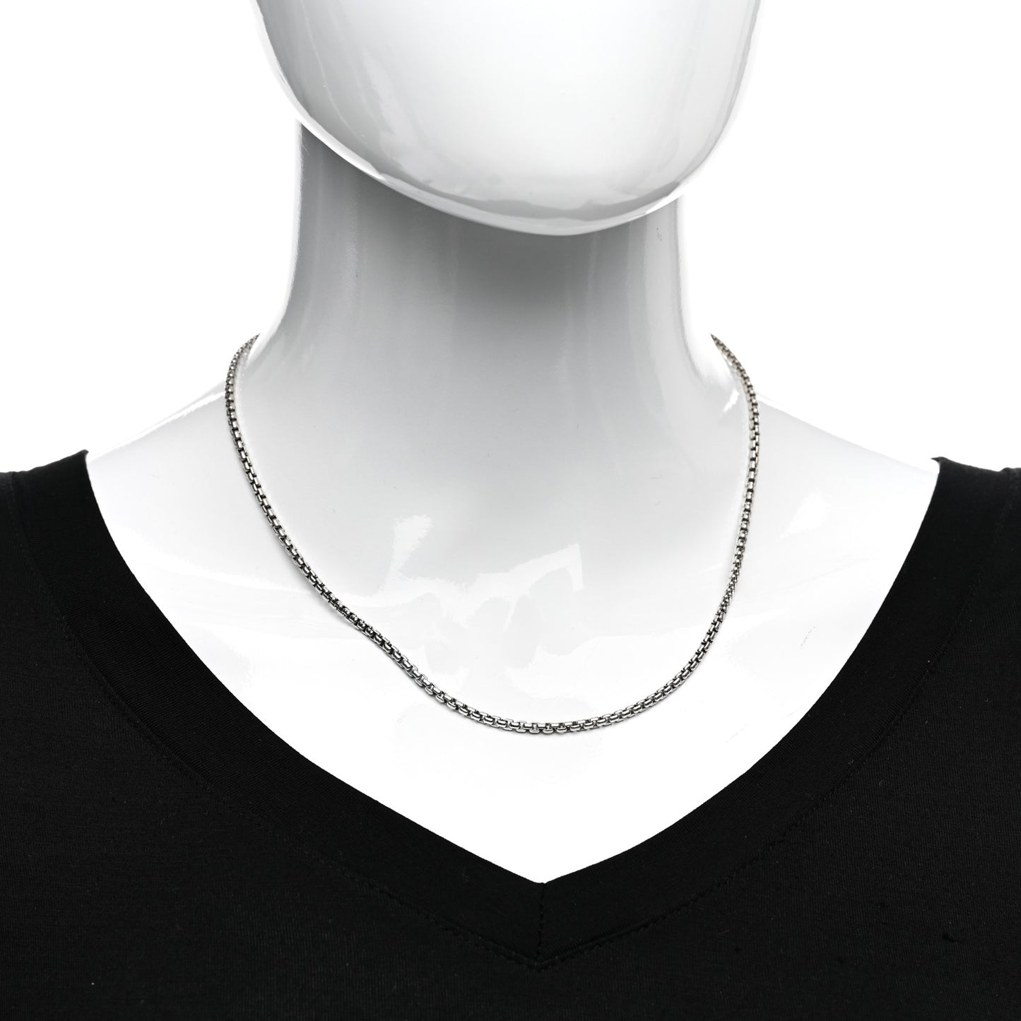 Sterling Silver 14K Yellow Gold 2.7mm Small Box Chain Necklace 18"