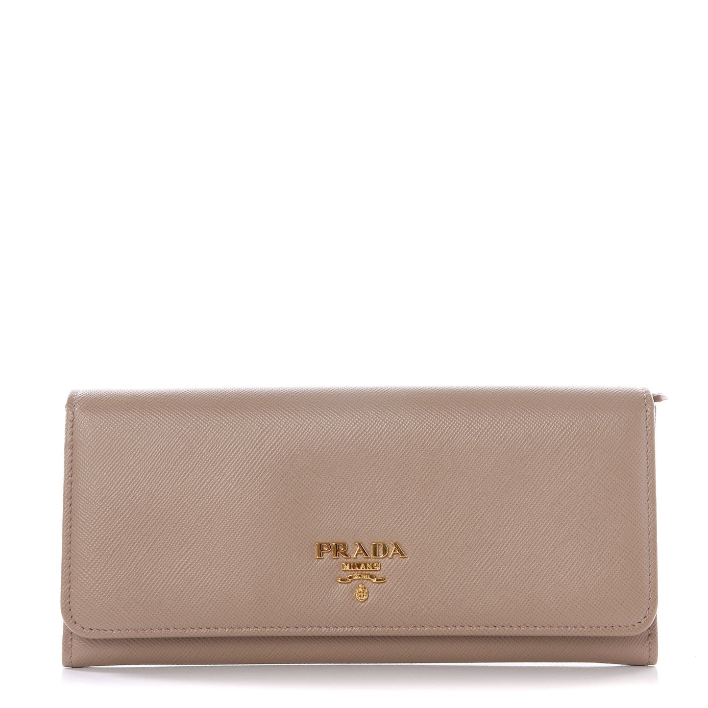 Saffiano Metal Continental Flap Wallet Cammeo
