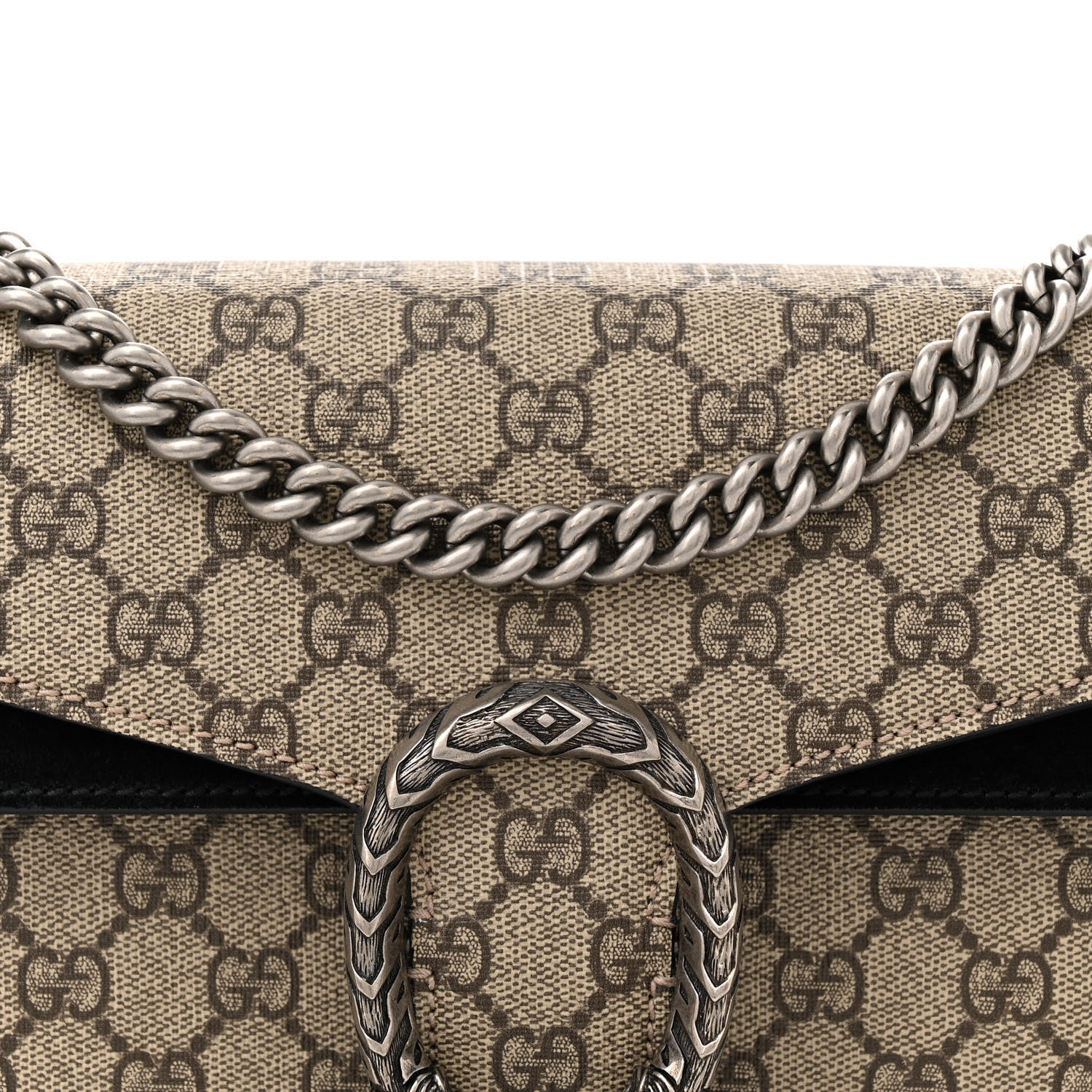 Gucci GG Supreme Monogram Small Dionysus Shoulder Bag Black 8 of 13