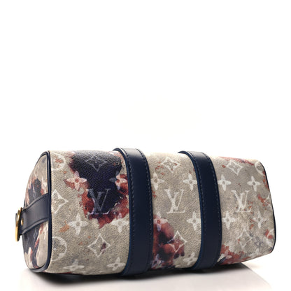 Louis Vuitton Monogram Bleach Keepall Bandouliere 25 Ink Blue 4 of 10