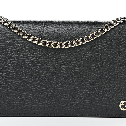 Gucci Dollar Calfskin Medium Betty Chain Wallet Black 12 of 12