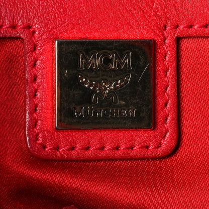 MCM Visetos Medium Sprinkle Stud Stark Backpack Red 5 of 23