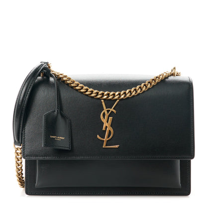 Saint Laurent Calfskin Medium Monogram Sunset Black 1 of 12