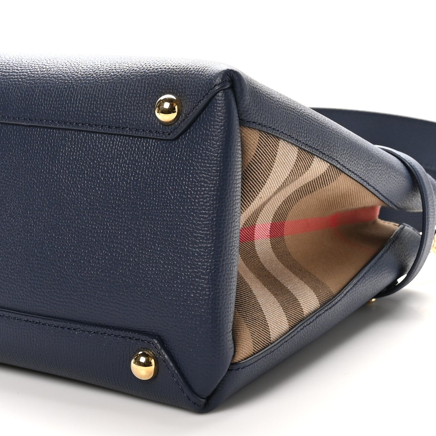 Derby Calfskin Vintage Check Medium Banner Tote Regency Blue