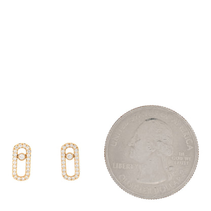 Messika 18K Yellow Gold Diamond Move Uno Earrings 2 of 6