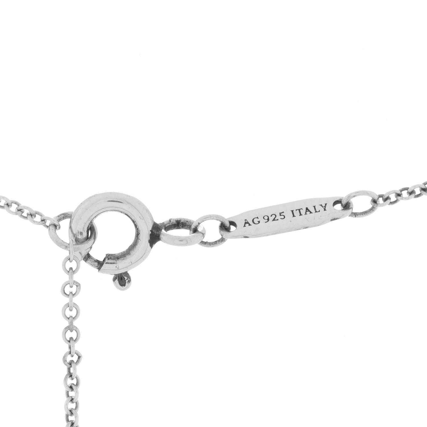 Tiffany Sterling Silver Small T Smile Pendant Necklace 6 of 6