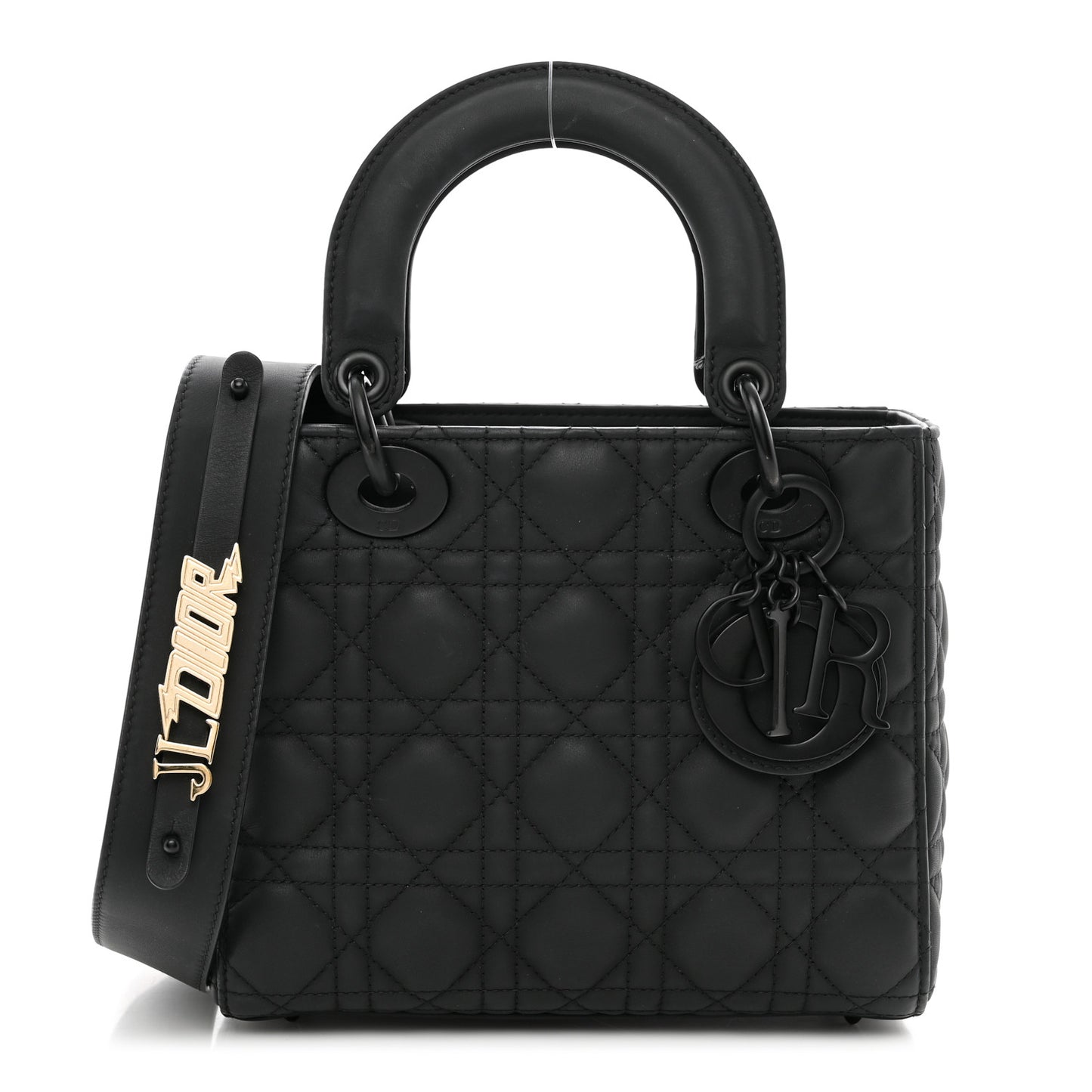 Ultra Matte Calfskin Cannage Small My ABCDior Lady Dior Black
