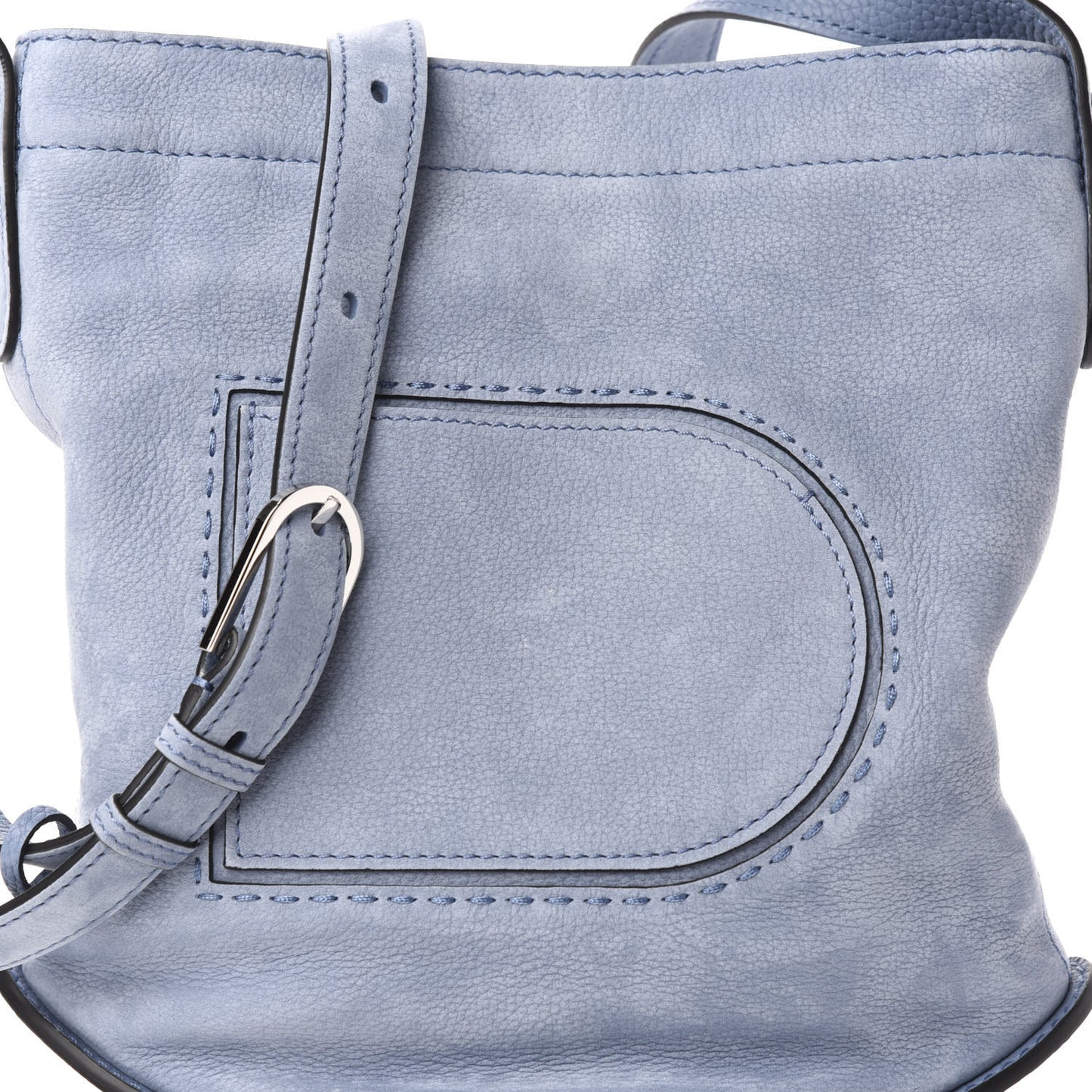 Nubuck Santiag Pin Daily Shoulder Bag Denim II