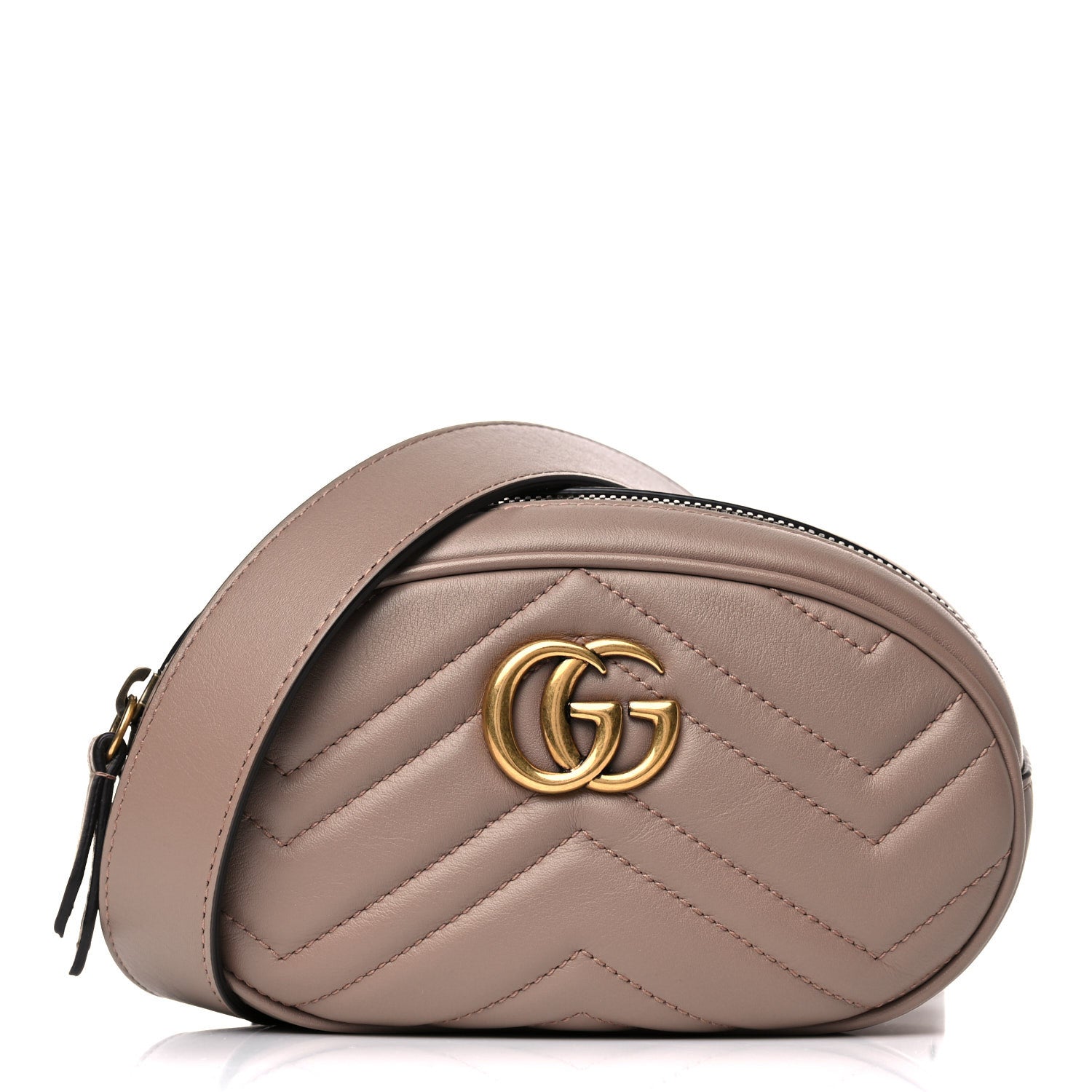 Gucci Calfskin Matelasse GG Marmont Belt Bag 95 38 Porcelain Rose 1 of 10