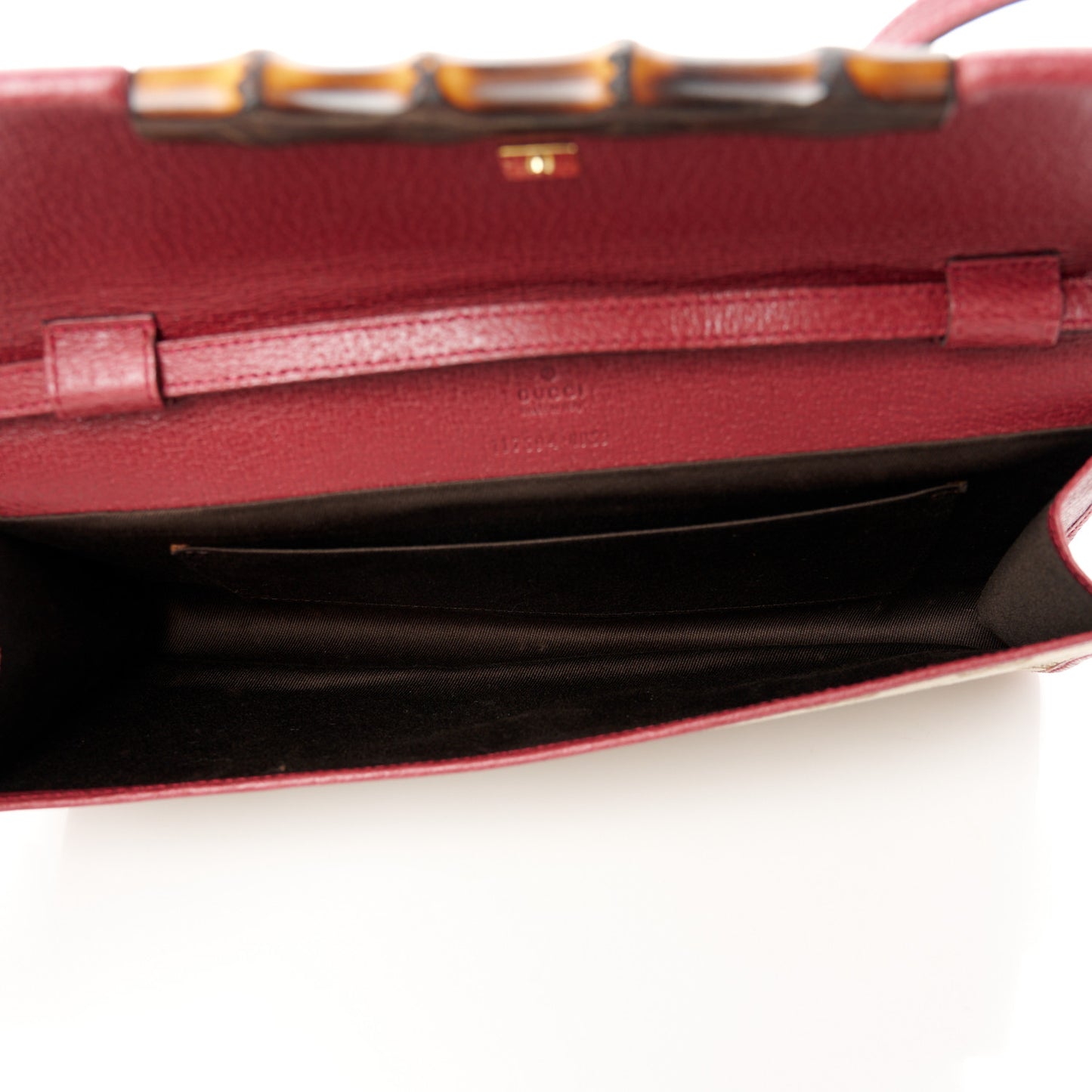 Monogram Bamboo Bar Clutch Red