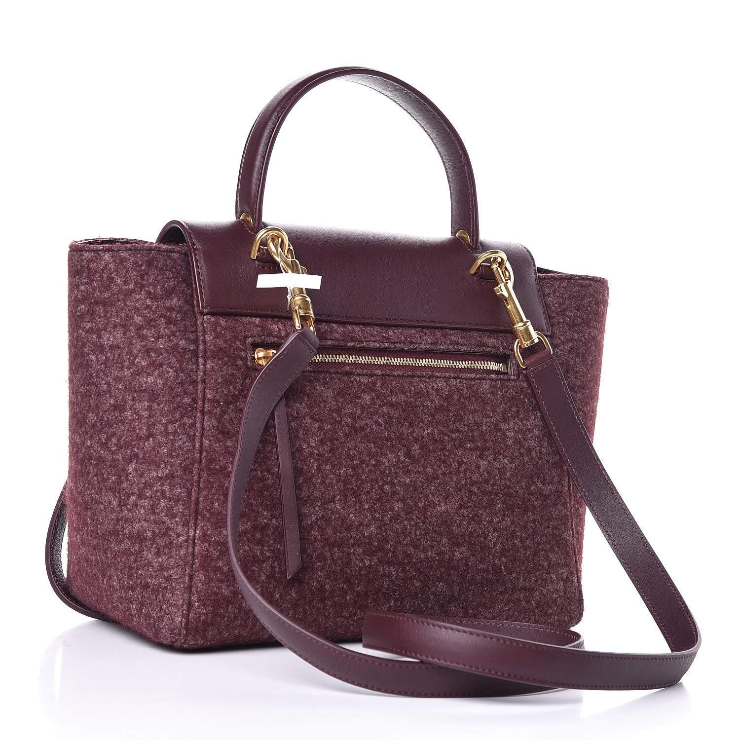Celine Felt Calfskin Micro Belt Bag Plum 3 of 6
