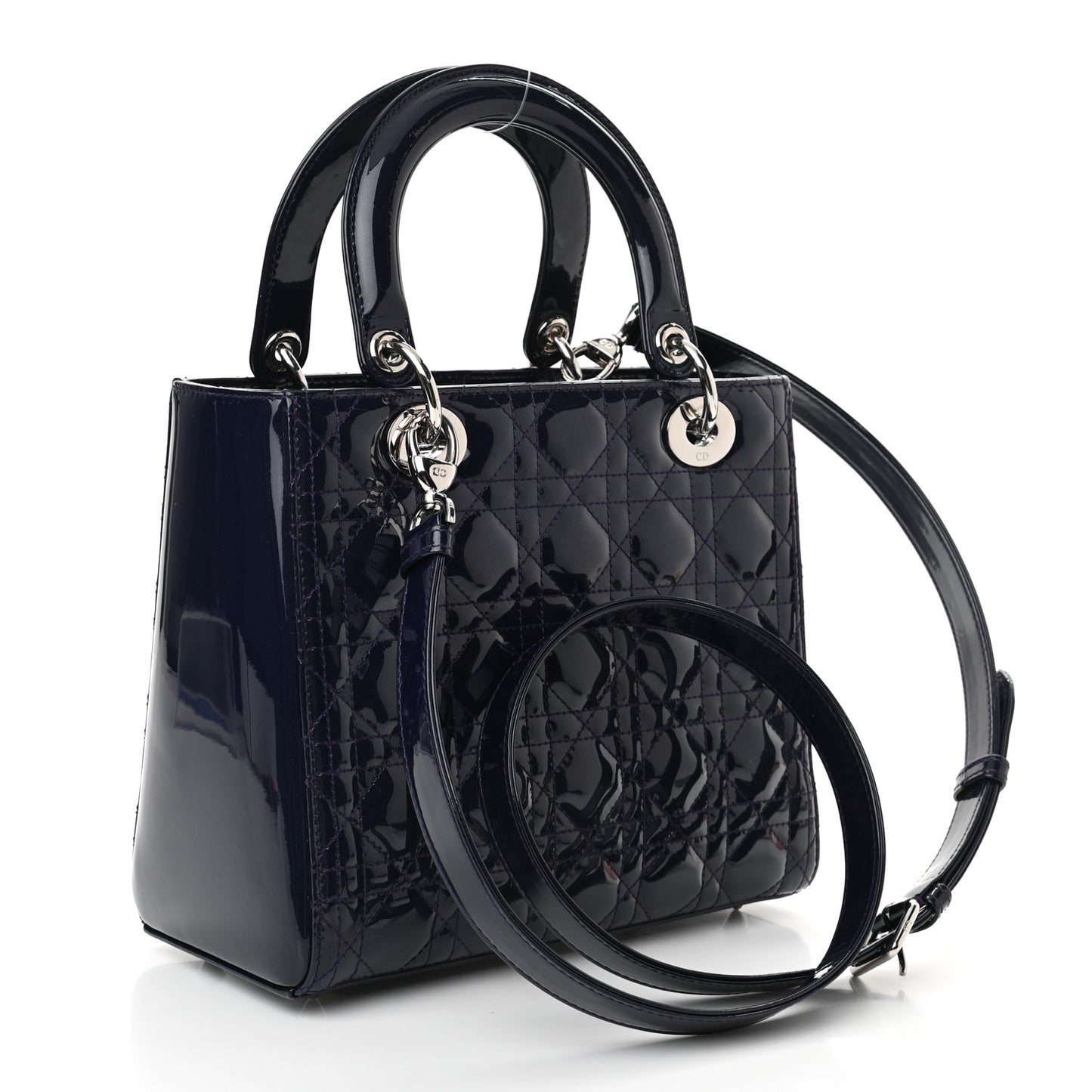 Patent Cannage Medium Lady Dior Violet Purple