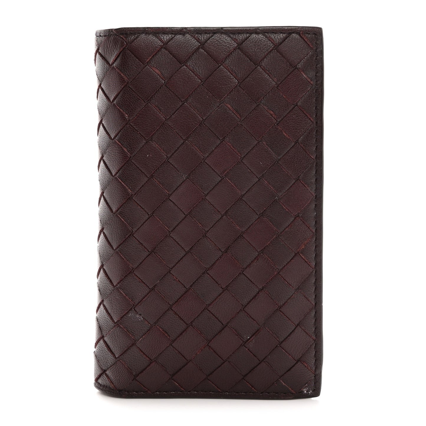 Nappa Intrecciato Flap Wallet Bordeaux