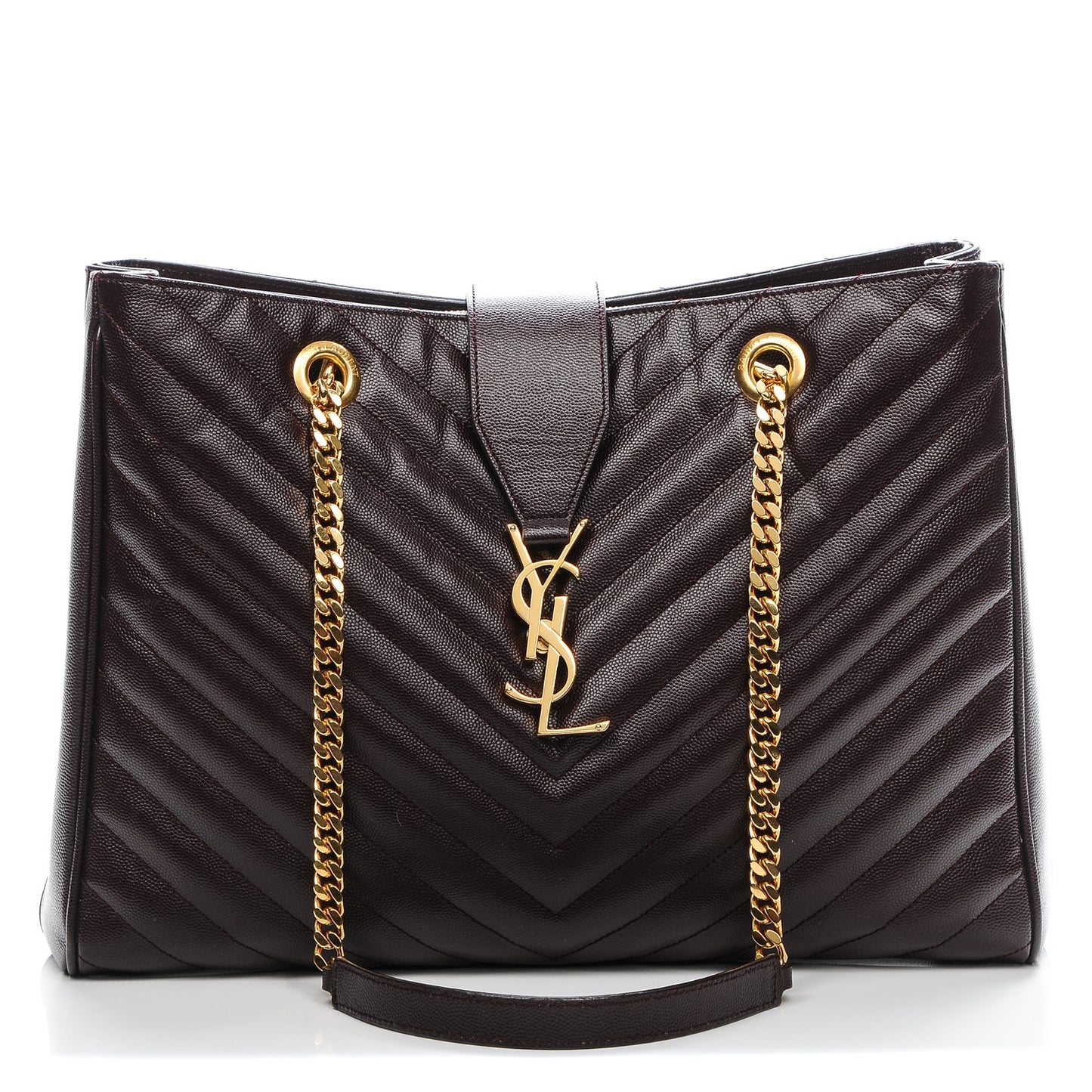 Grain De Poudre Matelasse Chevron Monogram Shopping Bag Amarena