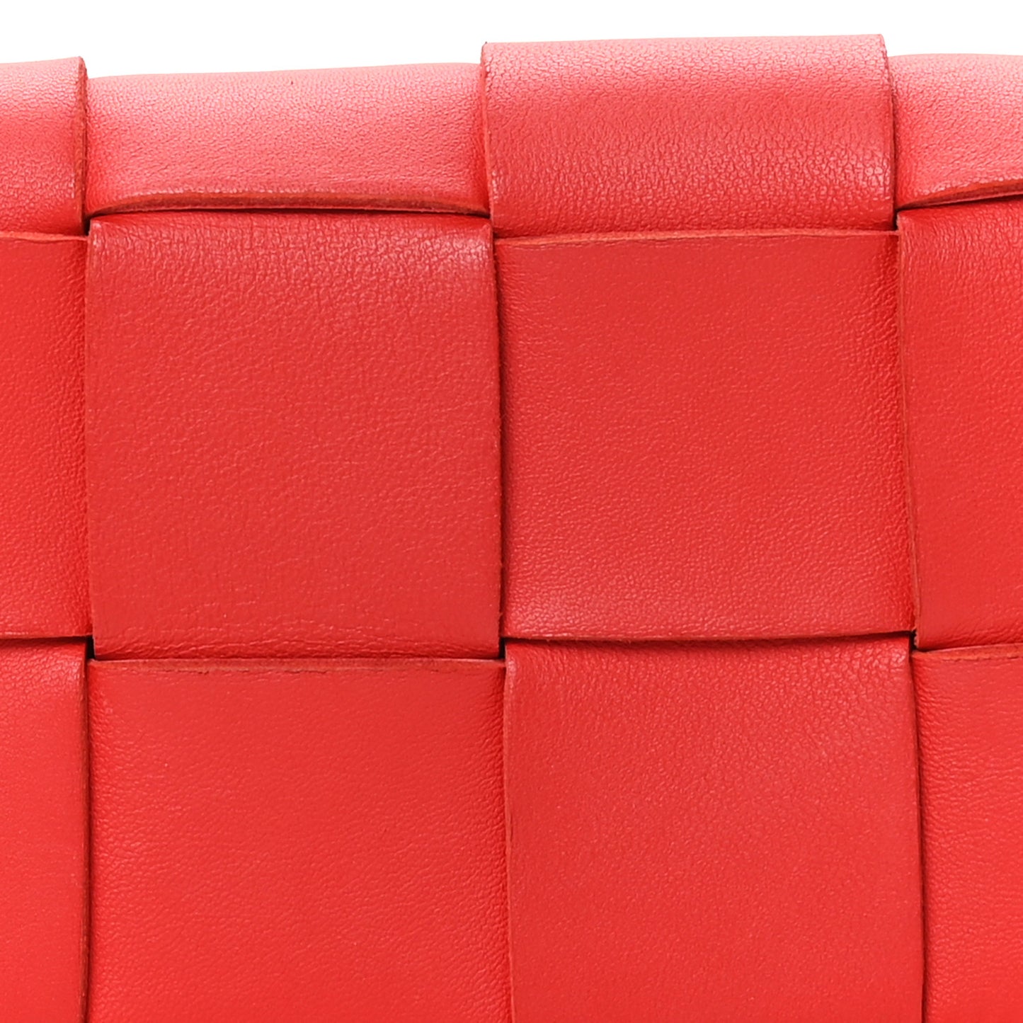 Nappa Maxi Intreccio The Belt Cassette Bag Bright Red