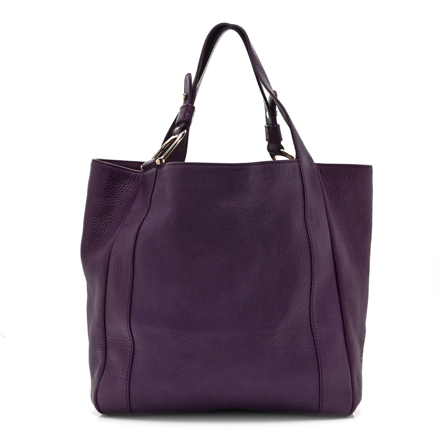 Pebbled Calfskin Greenwich Tote Purple