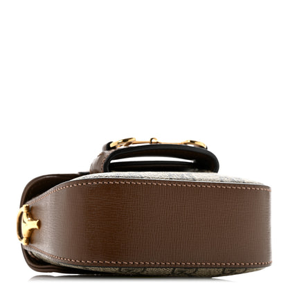 Gucci GG Supreme Monogram Azalea Calfskin Web Horsebit 1955 Wallet On Strap Beige Ebony Brown Sugar 4 of 12