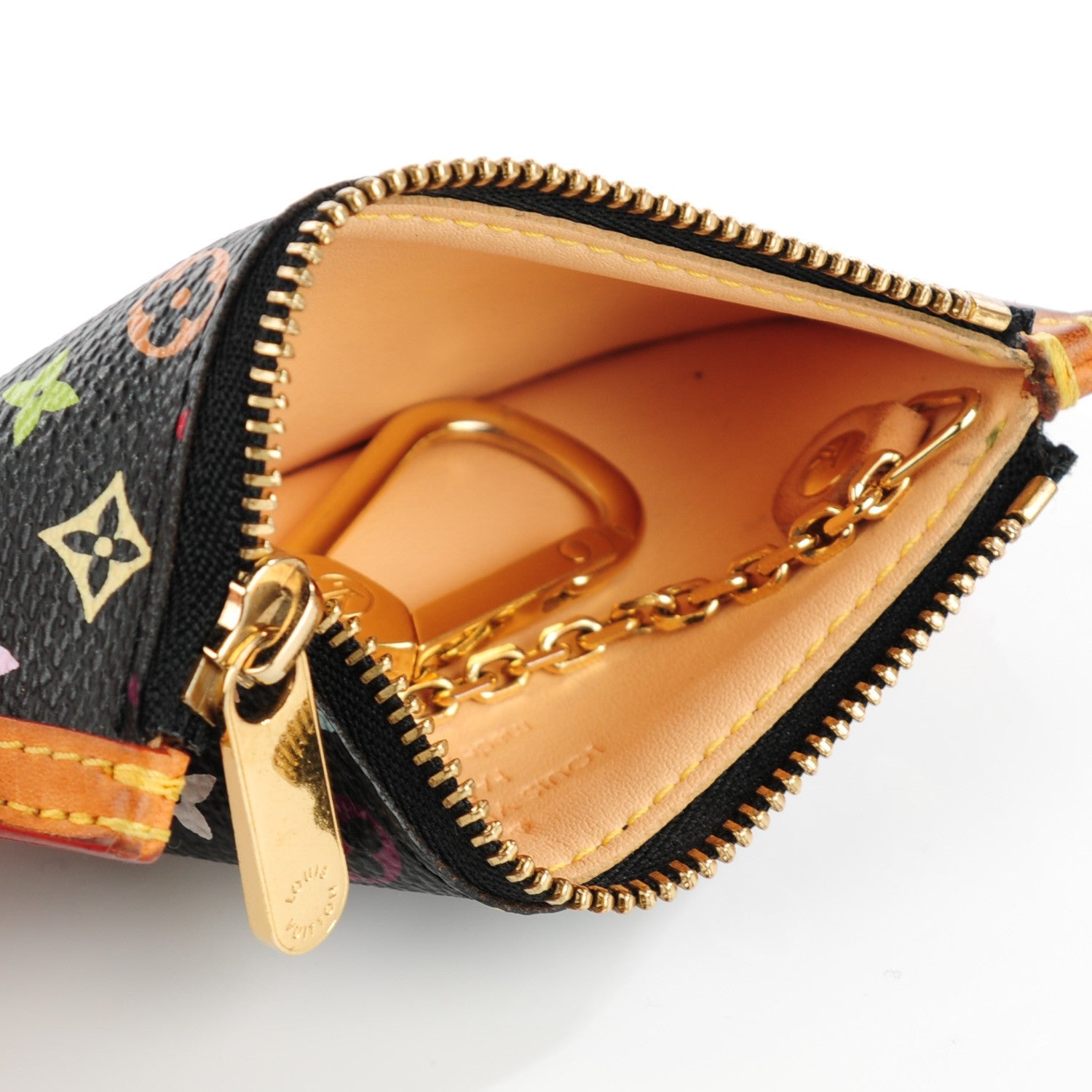 Louis Vuitton Monogram Multicolor Key Pouch Black 5 of 7