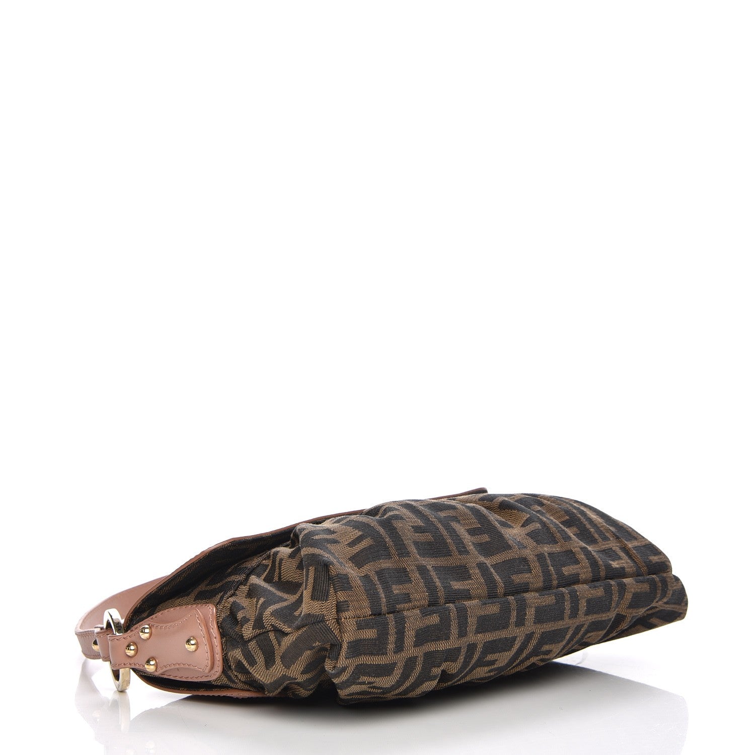 Fendi Zucca Cuoio Lucido Small Chef Shoulder Bag Tobacco Bois de Rose 4 of 8