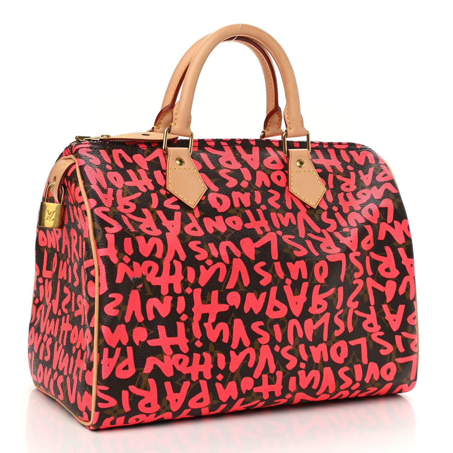 Louis Vuitton Monogram Graffiti Speedy 30 Fuchsia 3 of 10