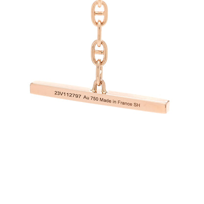 Hermes 18K Rose Gold Diamond Chaine D'Ancre Contour Bracelet SH 4 of 6