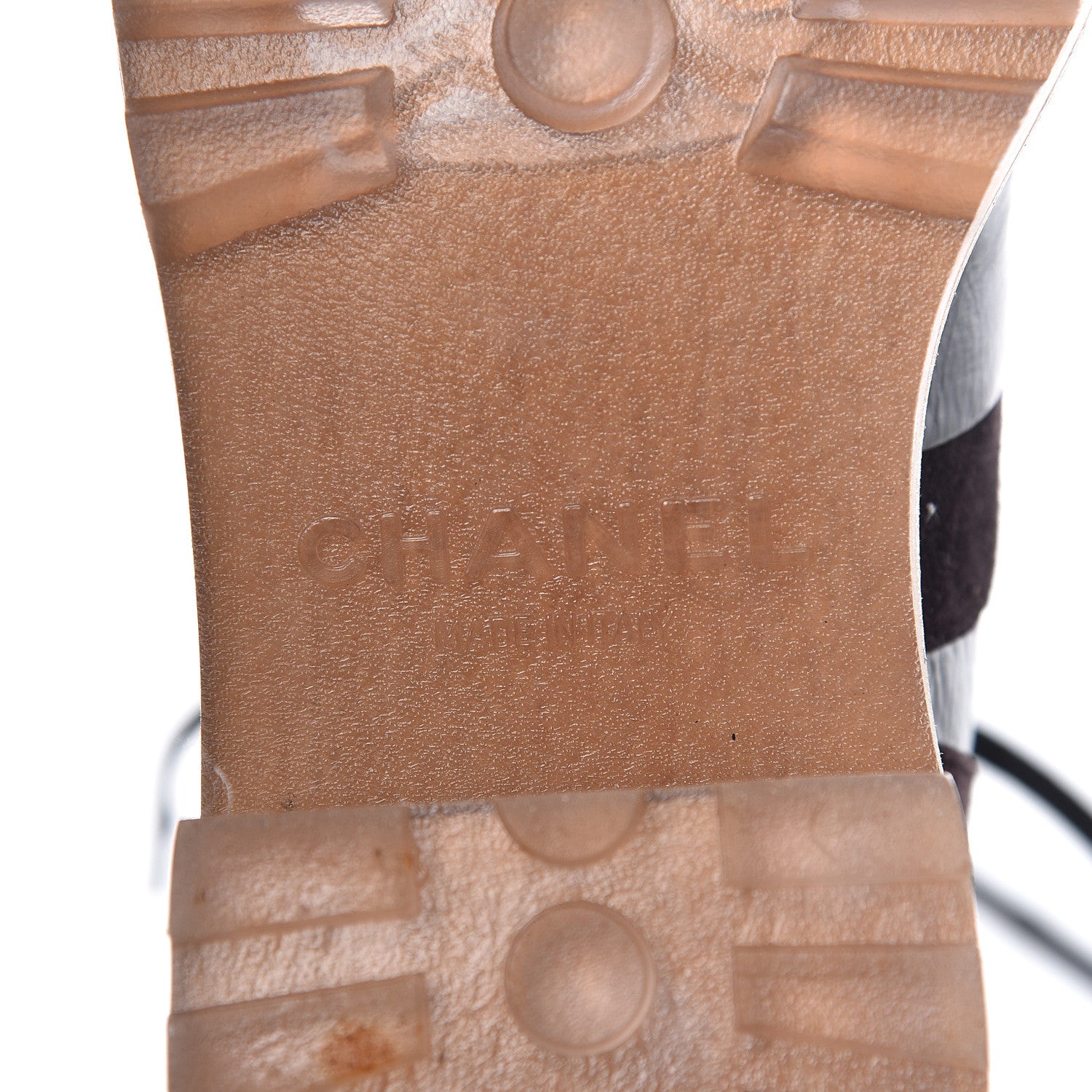 Chanel Patent Suede Calfskin Lace Up Short Boots 36 Black Dark Brown 8 of 13