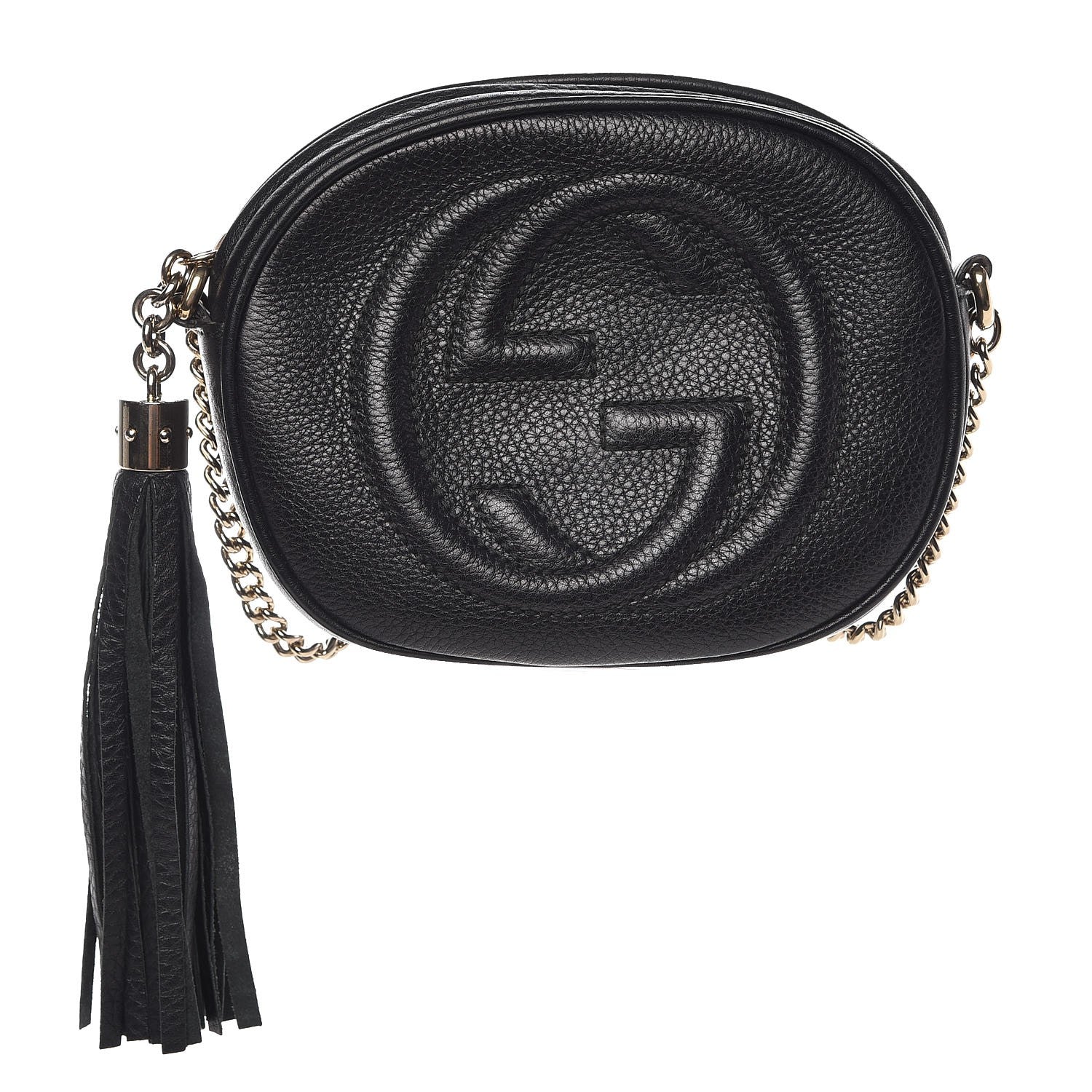Gucci Pebbled Calfskin Mini Soho Chain Bag Black 1 of 8