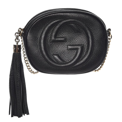 Gucci Pebbled Calfskin Mini Soho Chain Bag Black 1 of 8