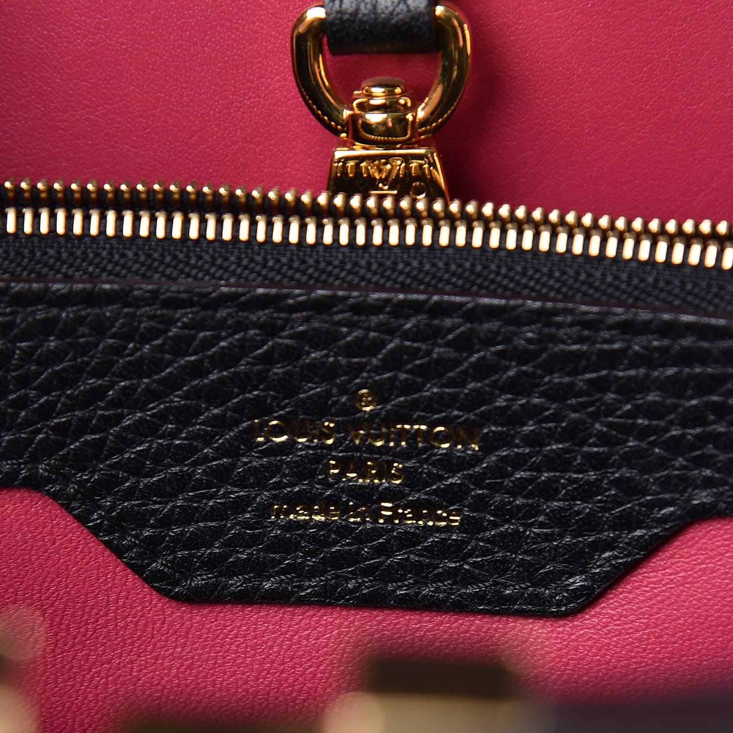 Louis Vuitton Taurillon Capucines MM Black 6 of 8