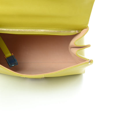 Delvaux Grained Calfskin MM Brillant Satchel Absinthe Lime 5 of 11