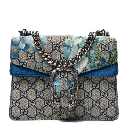 Gucci GG Supreme Monogram Blooms Mini Dionysus Shoulder Bag Beige Navy Vintage Blue 1 of 9