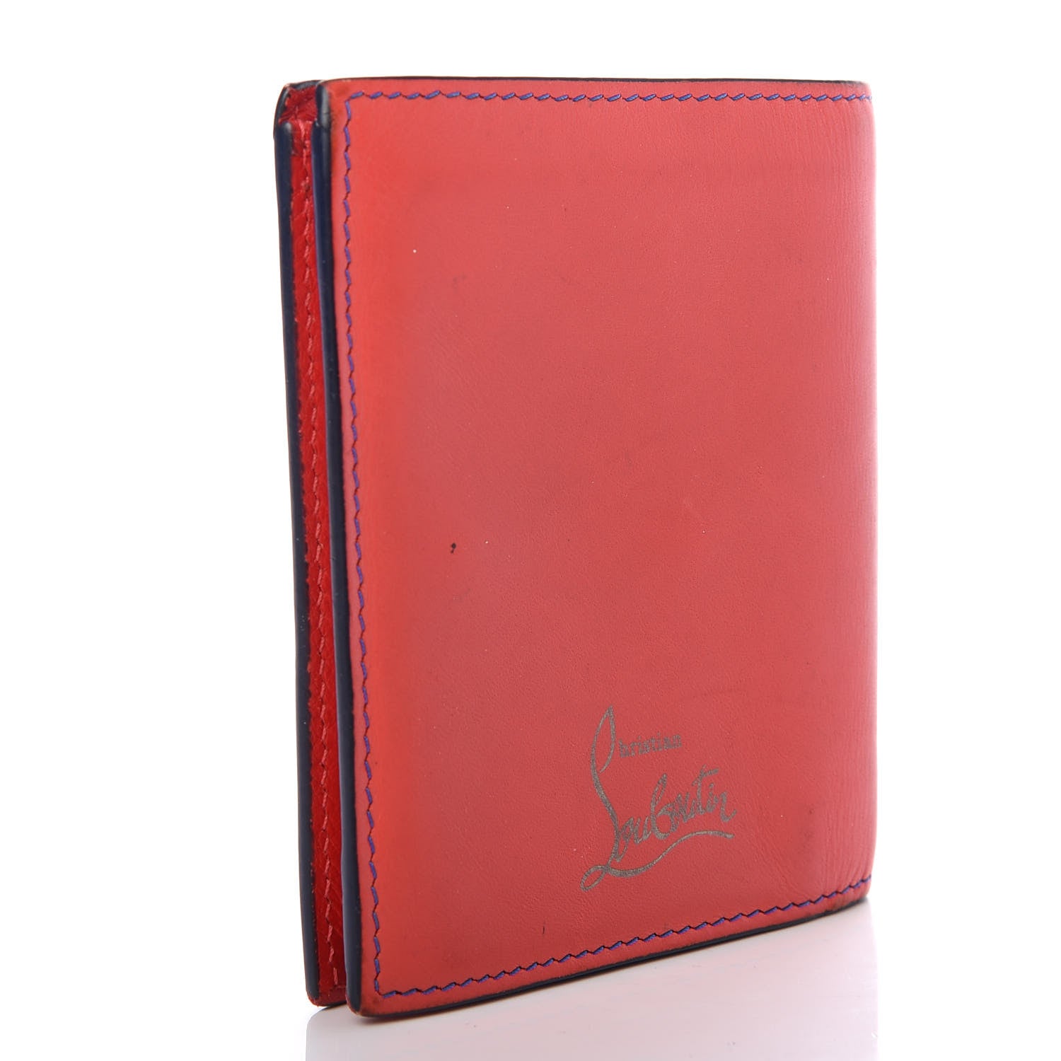 Christian Louboutin Calfskin Spiked Paros Wallet Framboisine 3 of 6