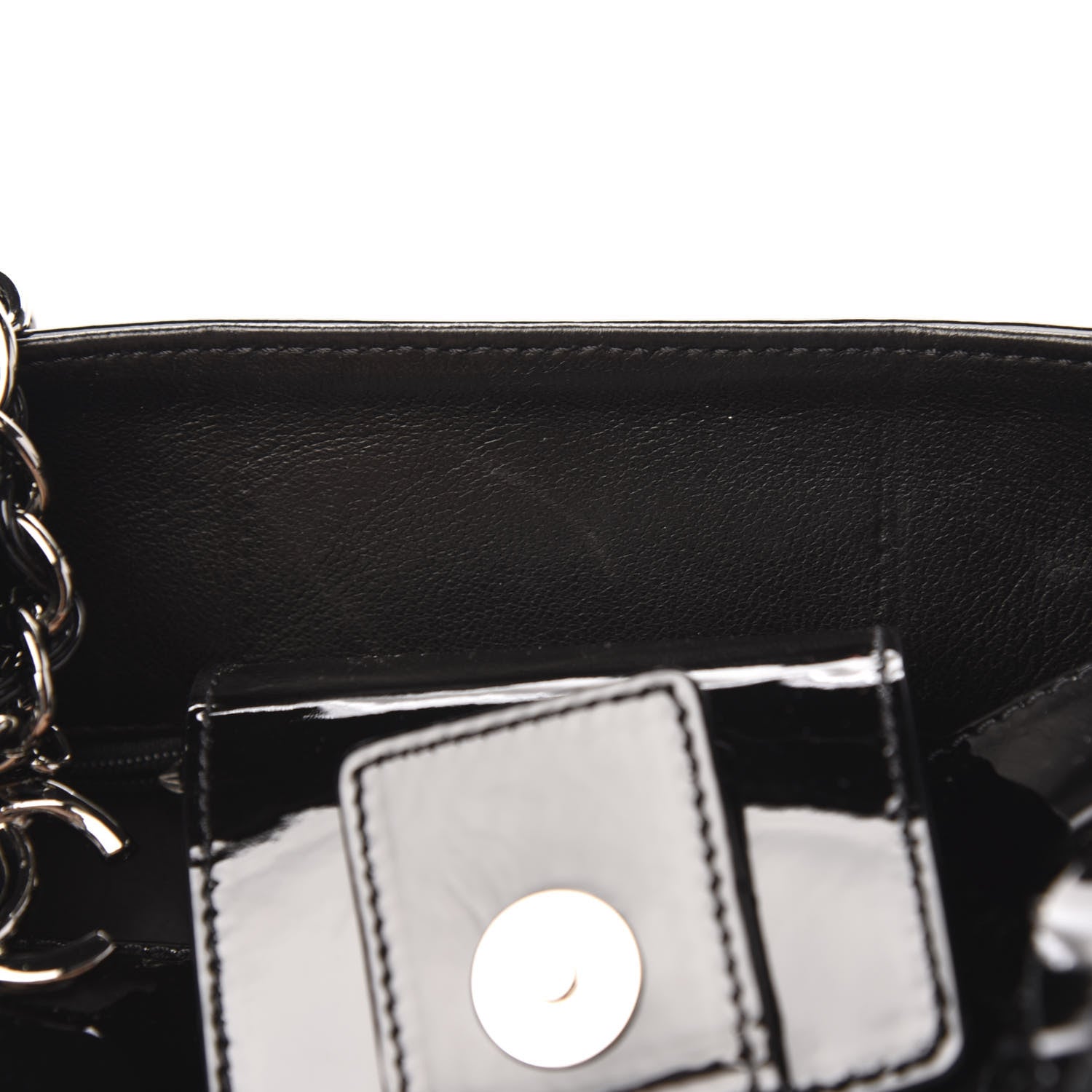 Chanel Patent Camellia Shoulder Bag Black 12 of 12