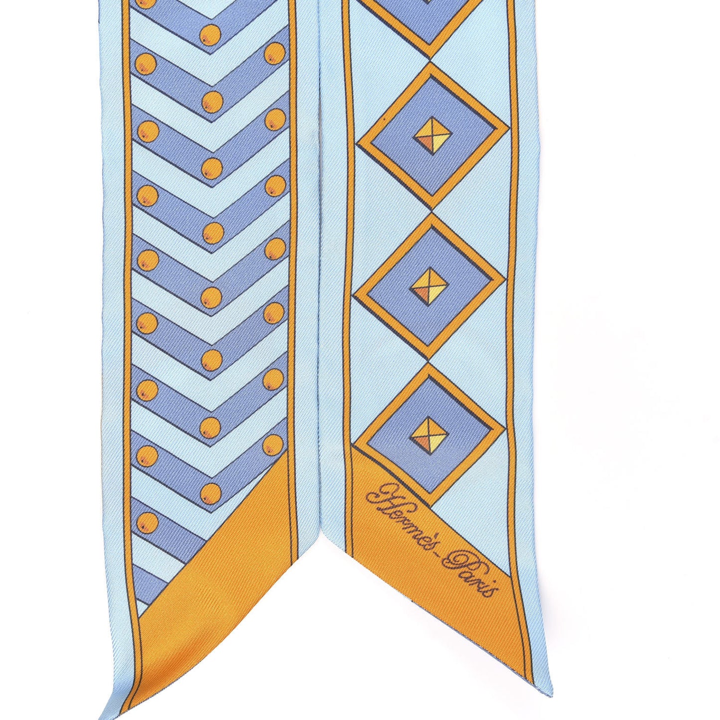 Silk Colliers Et Chiens Twilly Ciel Orange Gris Bleuete