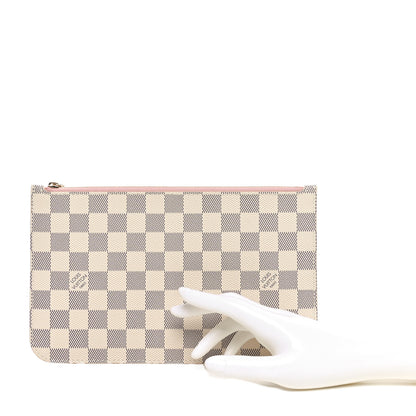 Louis Vuitton Damier Azur Neverfull MM GM Pochette Rose Ballerine 2 of 7