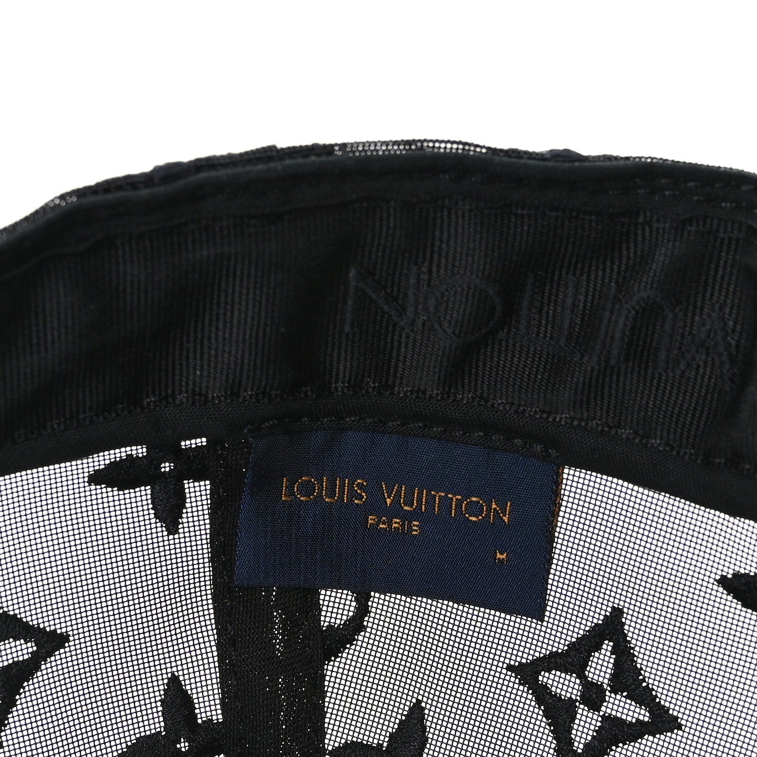 Louis Vuitton Monogram Mesh Cotton Cap M Black 6 of 7