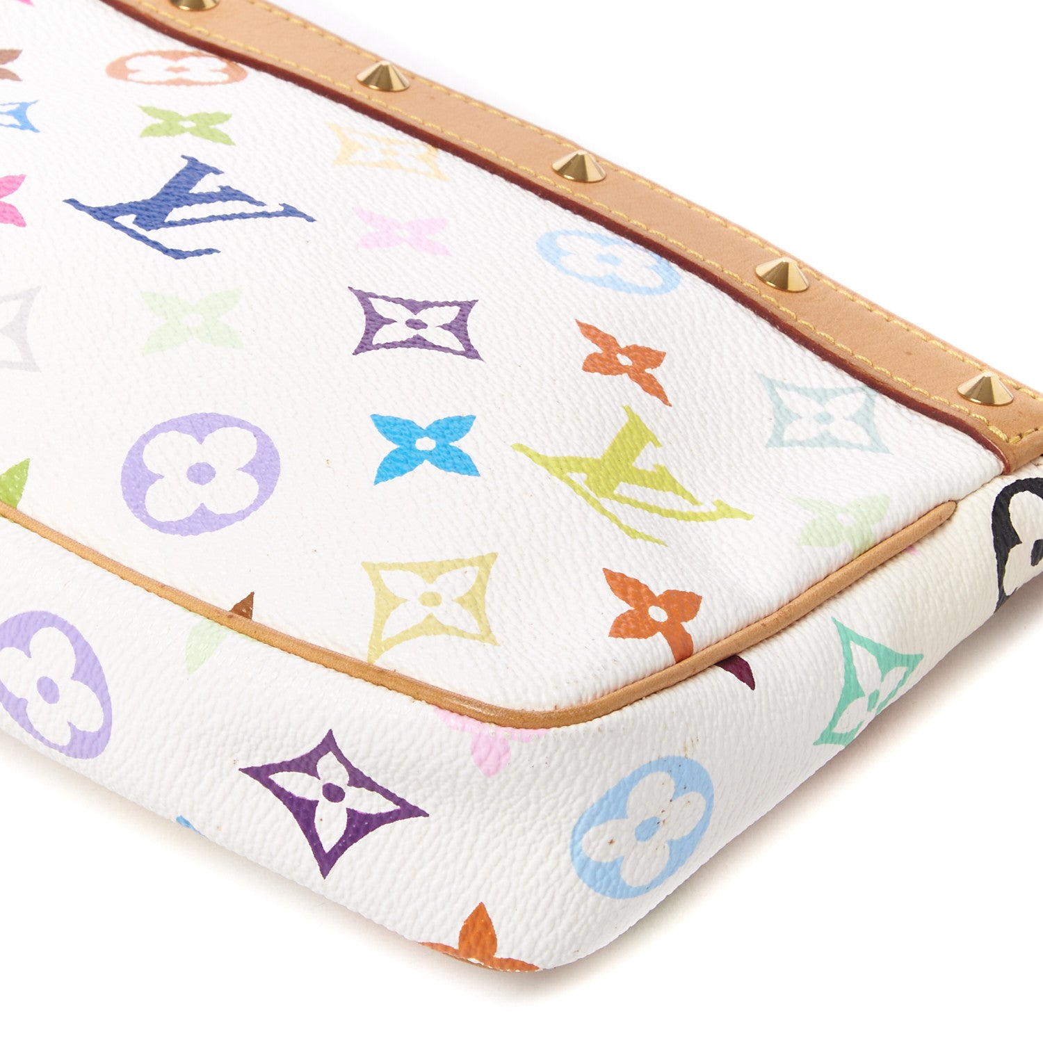 Louis Vuitton Monogram Multicolor Pochette Accessories White 4 of 8