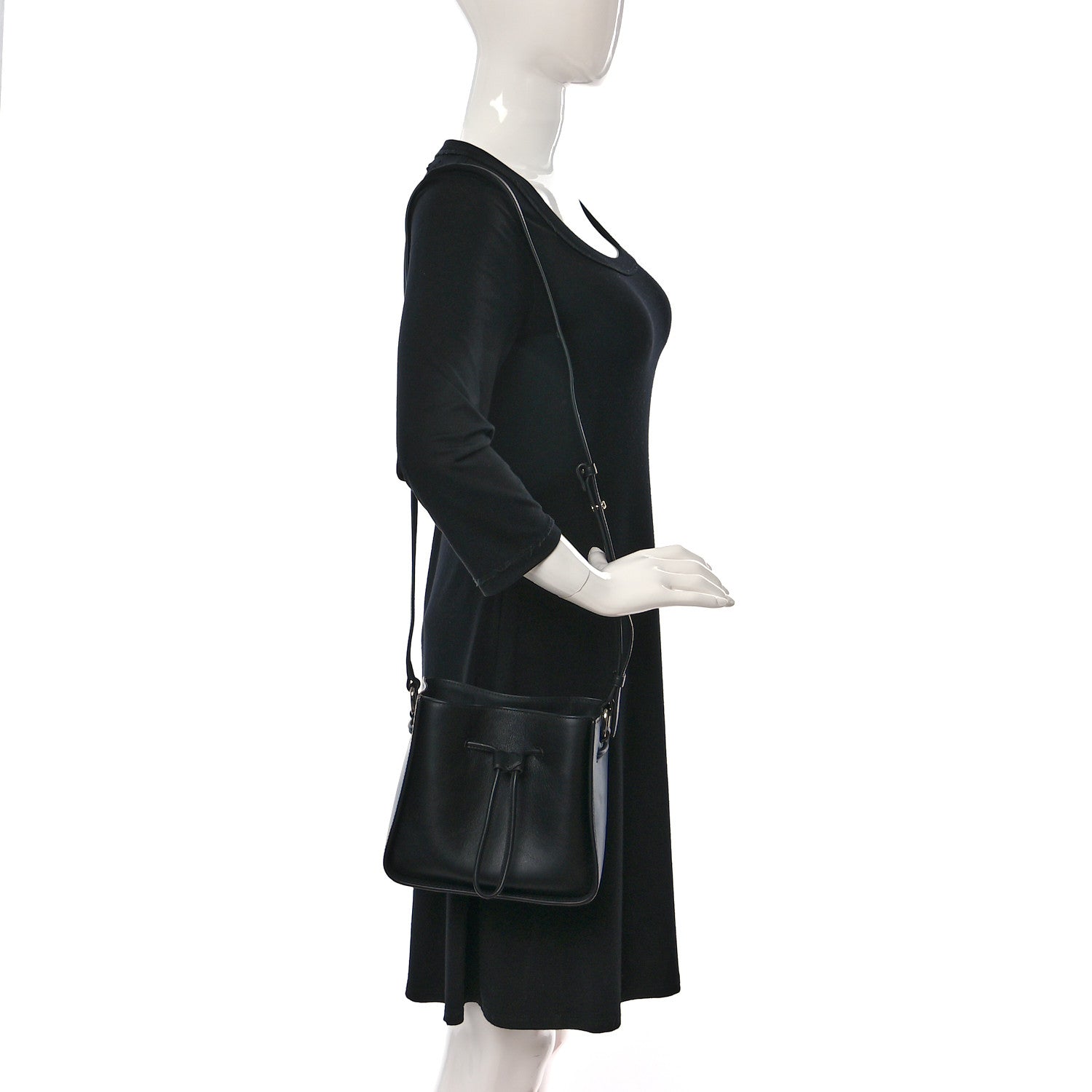 3.1 Phillip Lim Smooth Calfskin Mini Soleil Bucket Bag Black 2 of 8