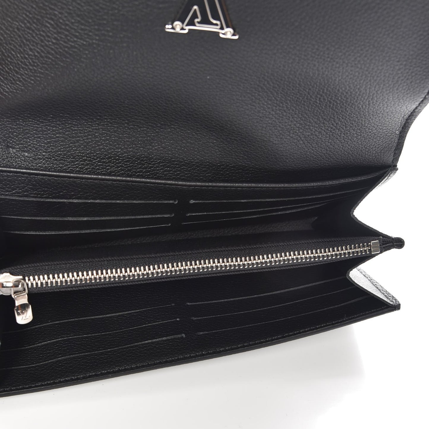 Calfskin Lockme II Wallet Black