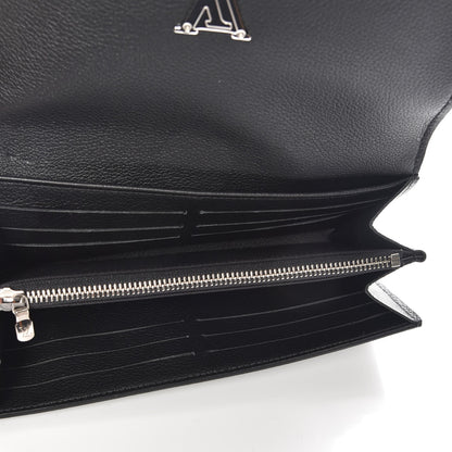 Louis Vuitton Calfskin Lockme II Wallet Black 5 of 8