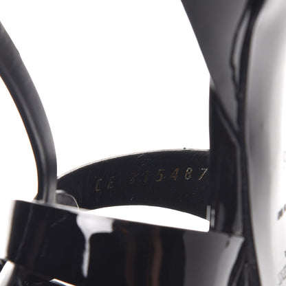 Saint Laurent Patent Tribute 105 Platform Sandals 36 Black 9 of 9