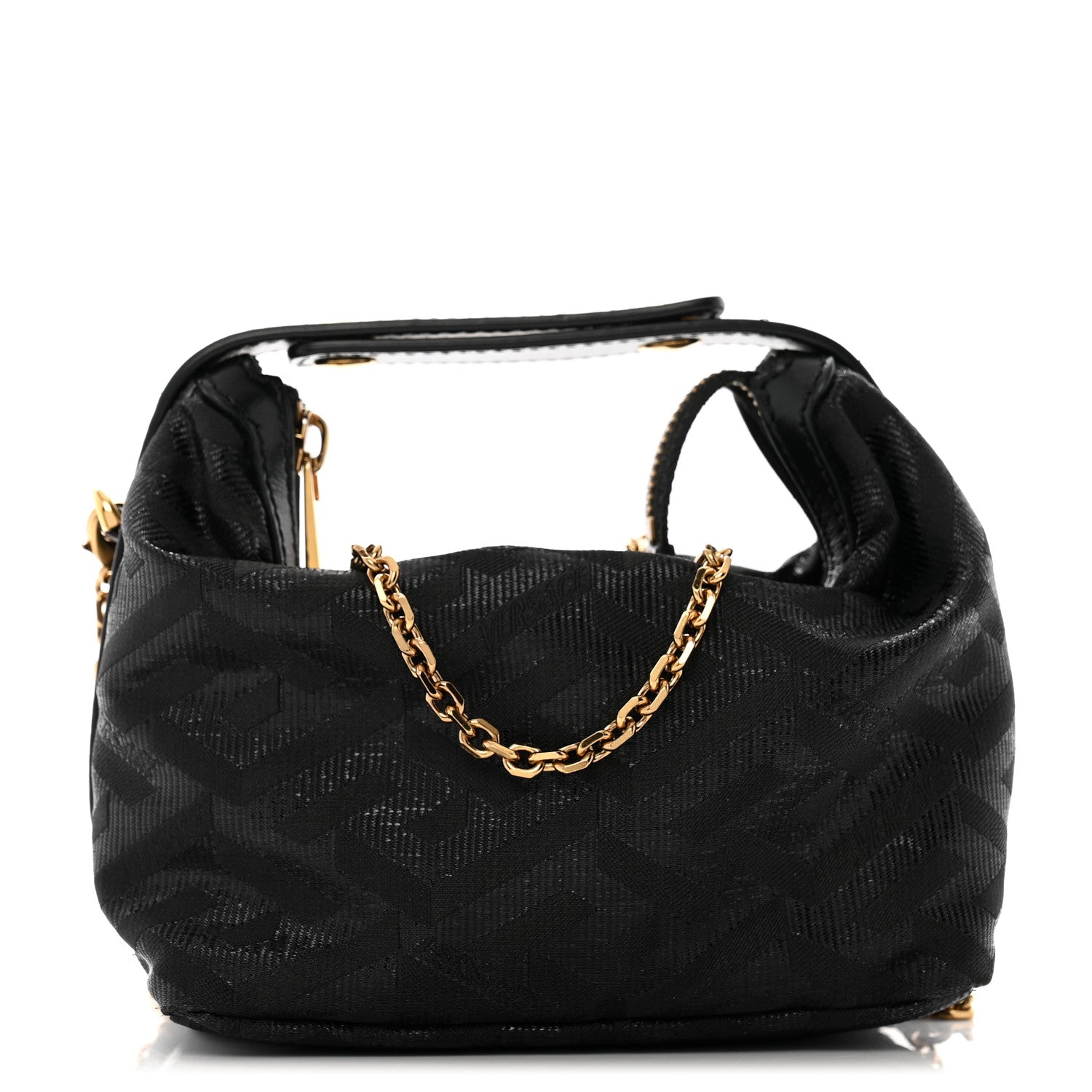 Versace Metallic Canvas La Greca Signature Mini Bag Black 1 of 10
