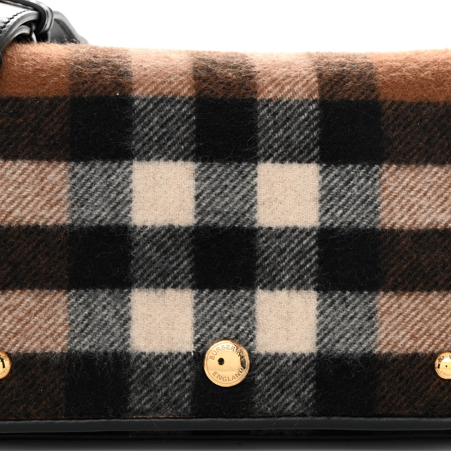 Cashmere Hackberry Check Note Medium Crossbody Bag Brown
