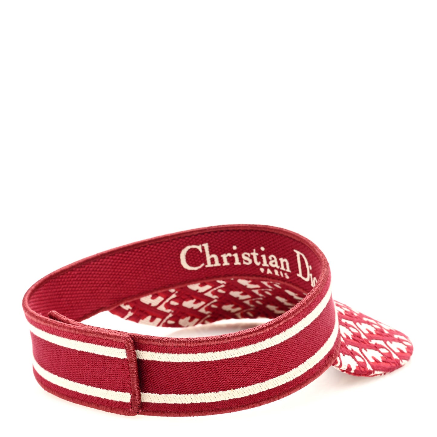 Oblique Embroidered D-Smash Visor Red