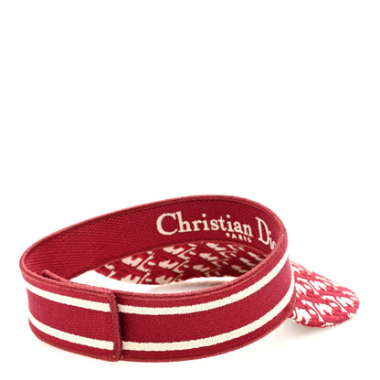 Christian Dior Oblique Embroidered D-Smash Visor Red 3 of 7