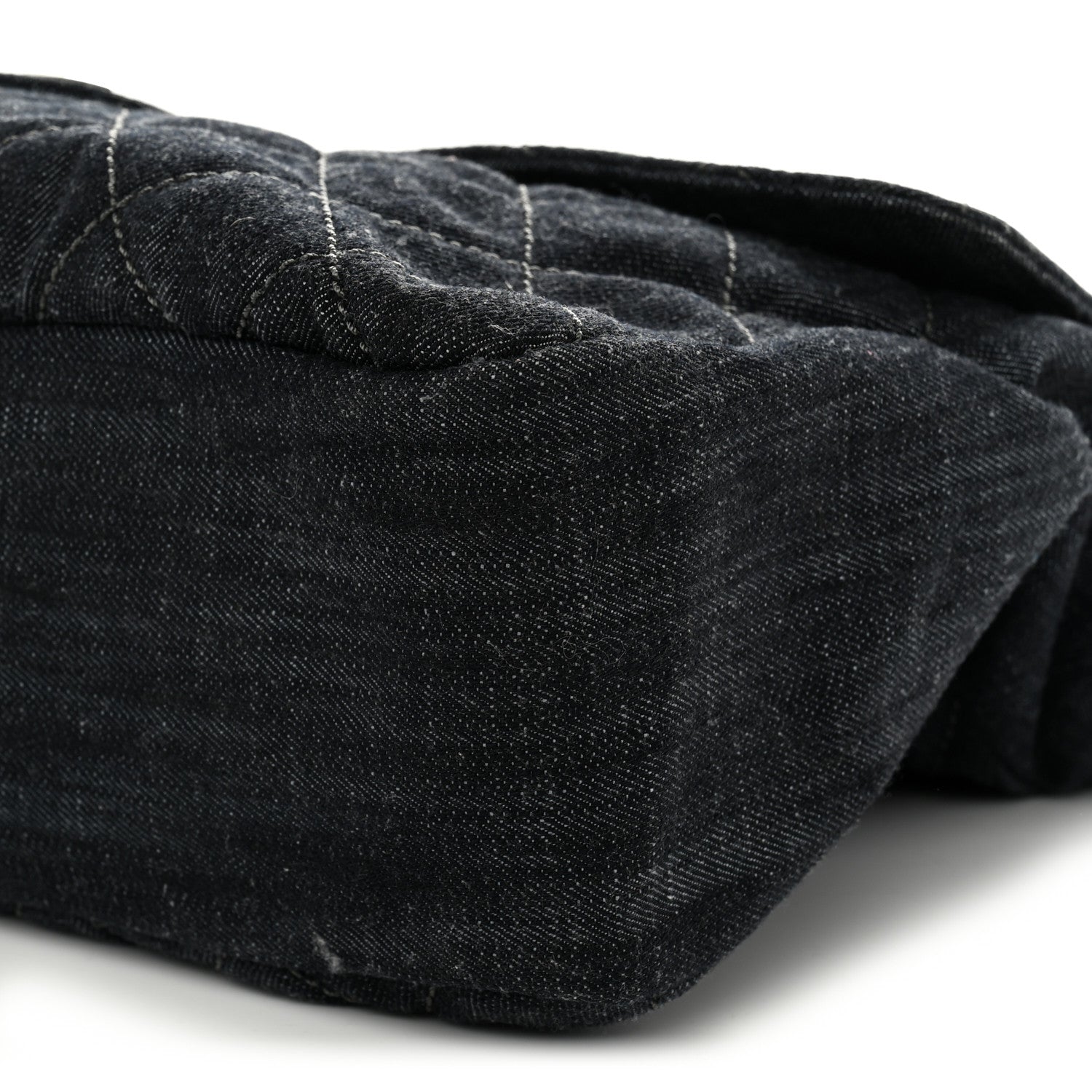 Chanel Denim Quilted Stretch Spirit Messenger Bag Dark Blue 10 of 12