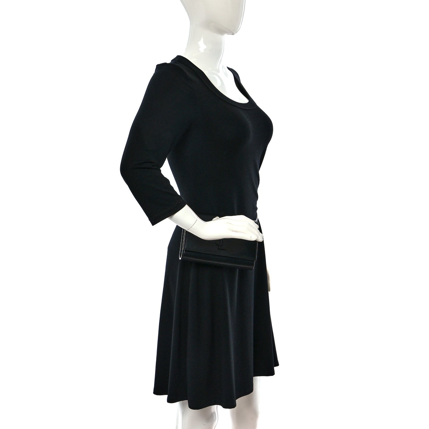 Smooth Calfskin Monogram Kate Belt Bag Black